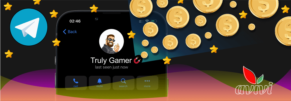 Farming game resources via Telegram status — a creative solution by Avivi for WebApp